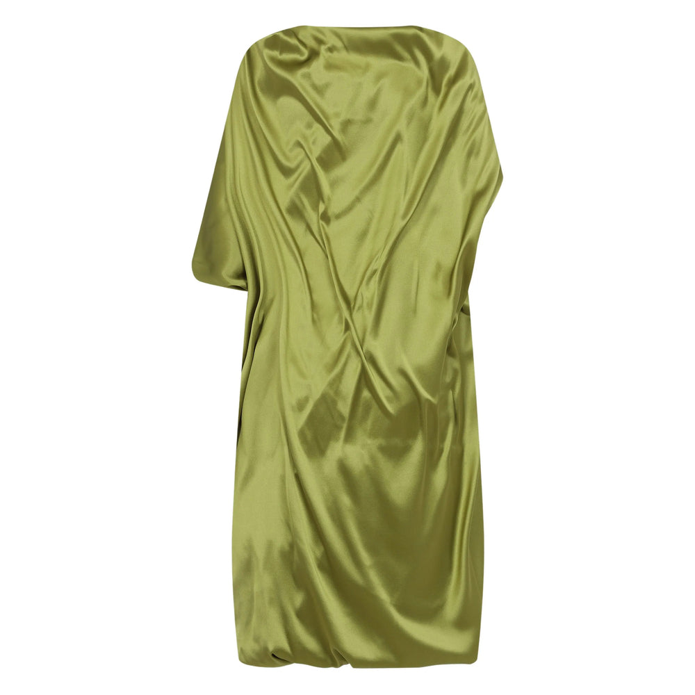 One-shoulder Silk Shift