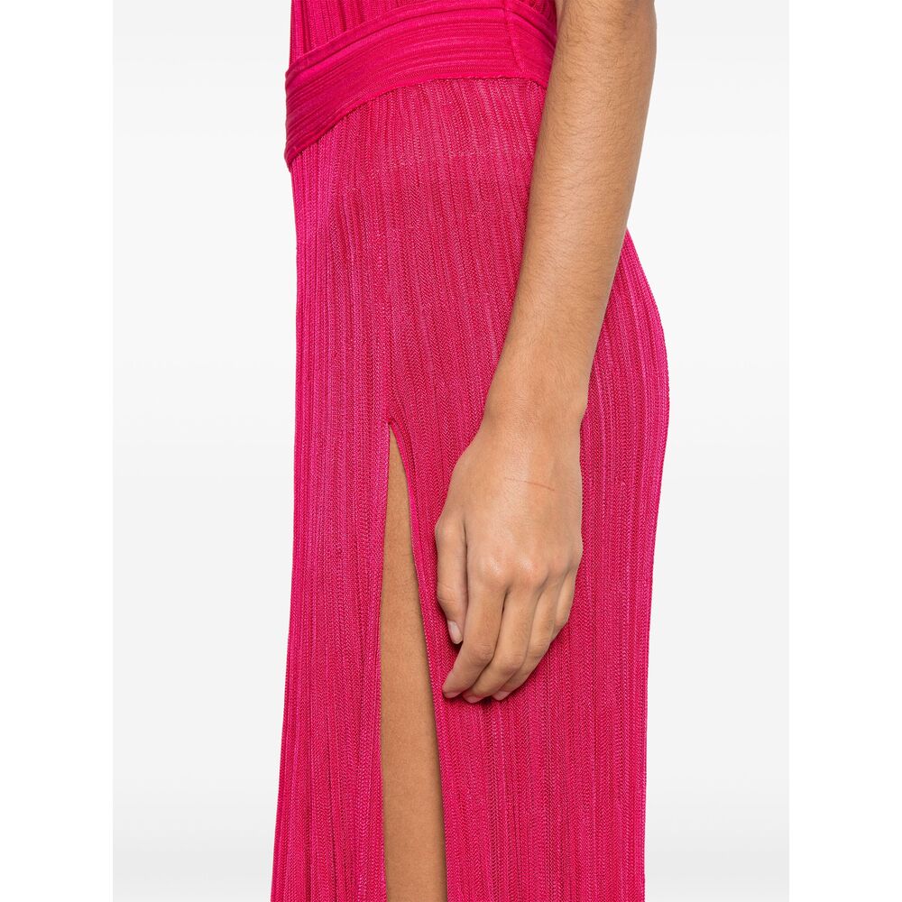Effortless Pink Slit Dress