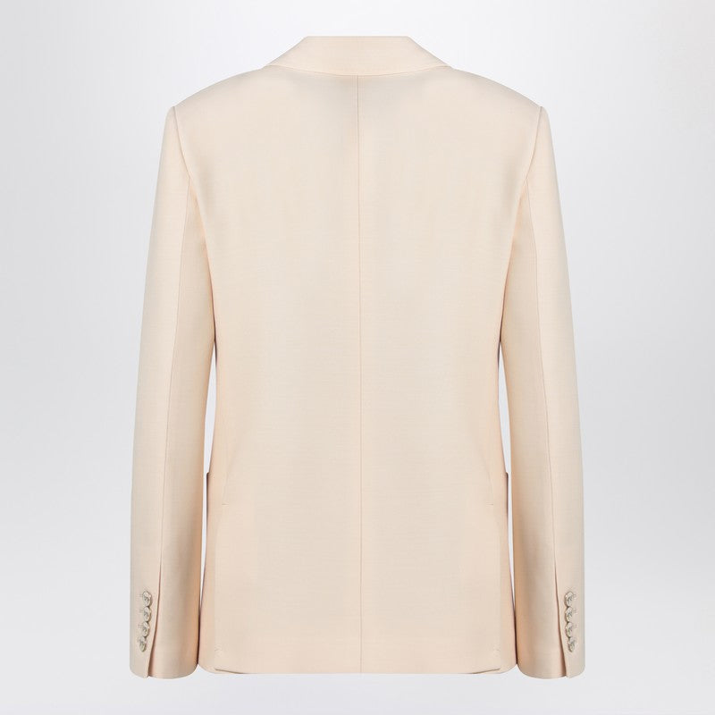 Wool and silk single-breasted jacket