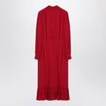 Red dress with ruffled bow