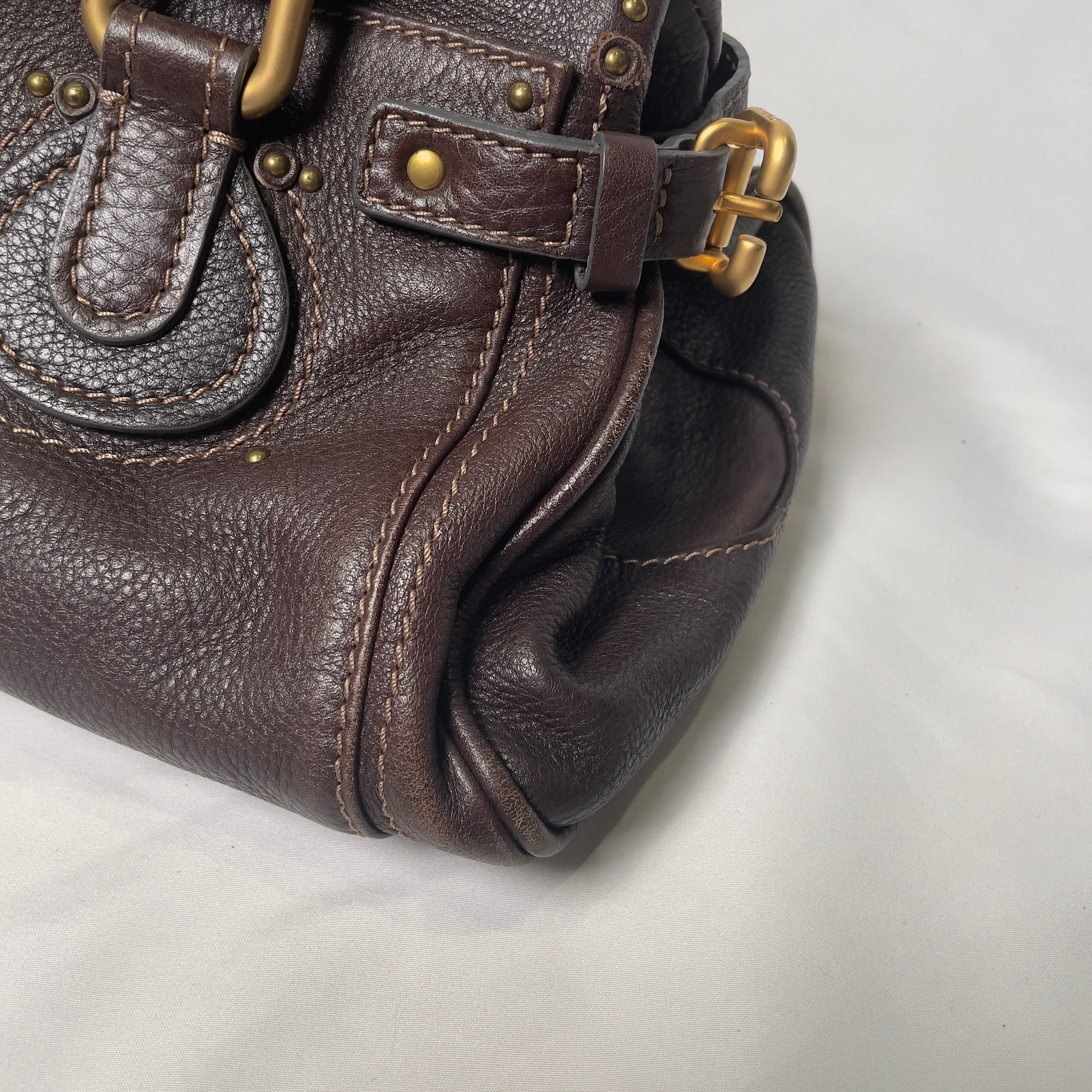 🔥 Pre-owned CHLOÉ 2011 brown paddington bag Swarovski 🔥