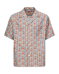 PAISLEY PATTERN COTTON SHORT SLEEVE SHIRT