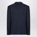 Blue single-breasted wool jacket