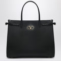 Black leather medium Antibes tote bag