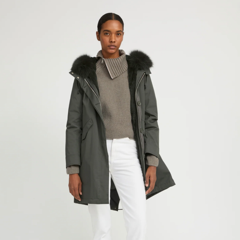 Yves Salomon Parka - Ebony