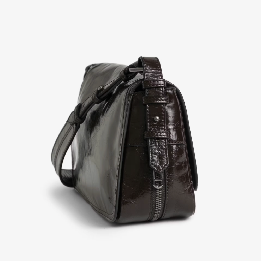 Zadig & Voltaire Le Zouzou Vintage Patent Bag - Brownie