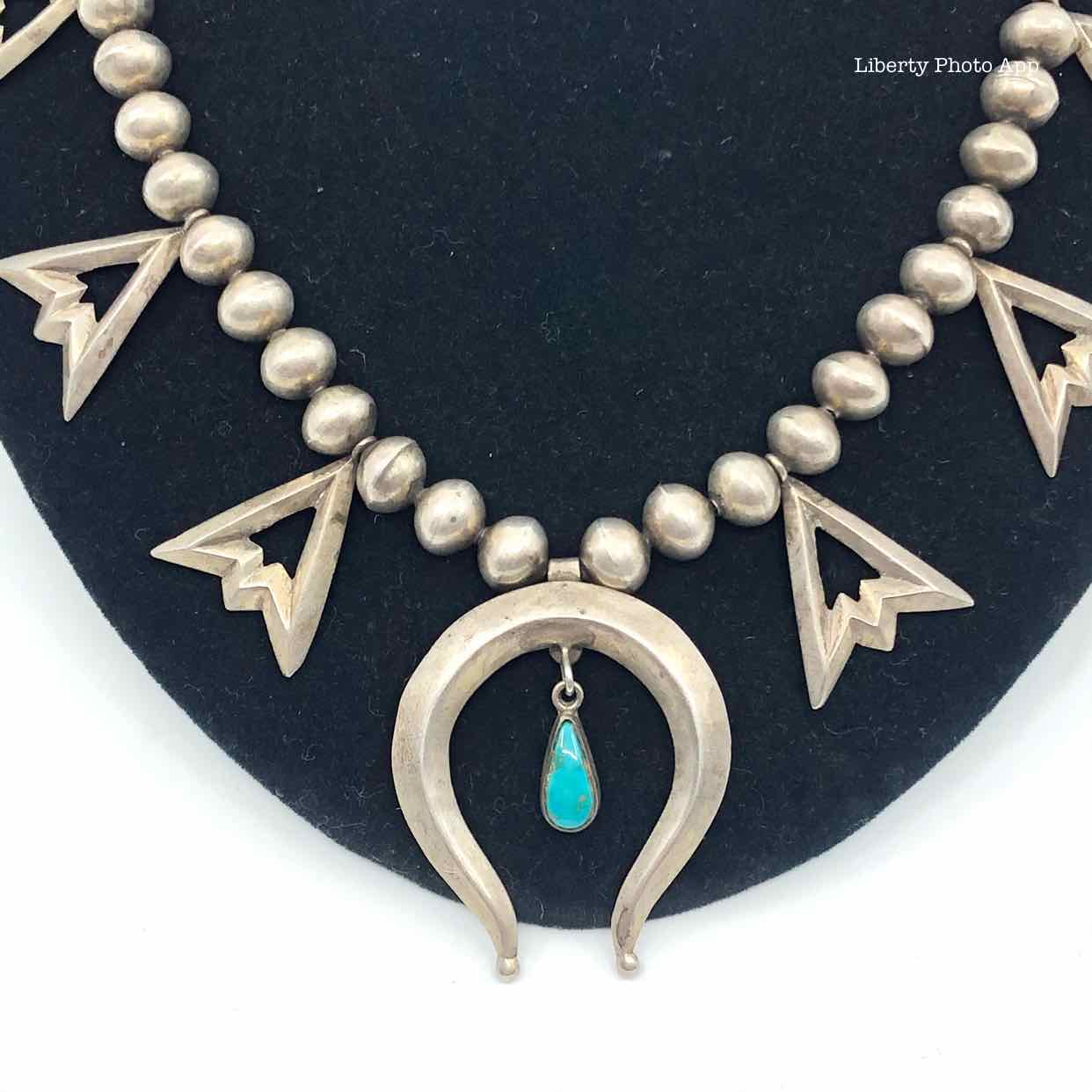 Sterling Silver Arrowhead Turquoise Necklace