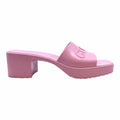 GUCCI Size 9 Pink Rubber Mules