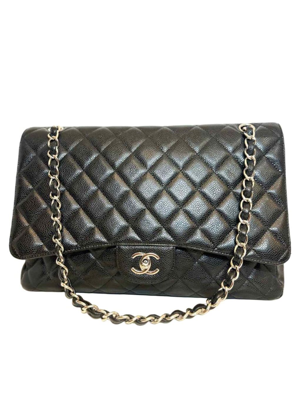 CHANEL Large Caviar Classic Handbag