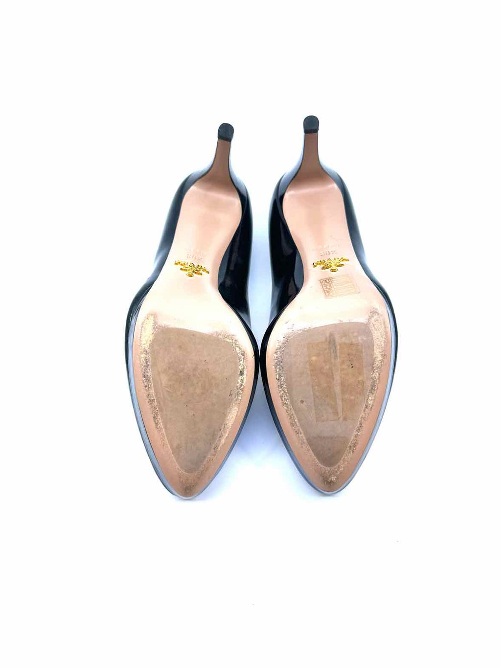 PRADA Size 8.5 Black Patent Leather Pumps