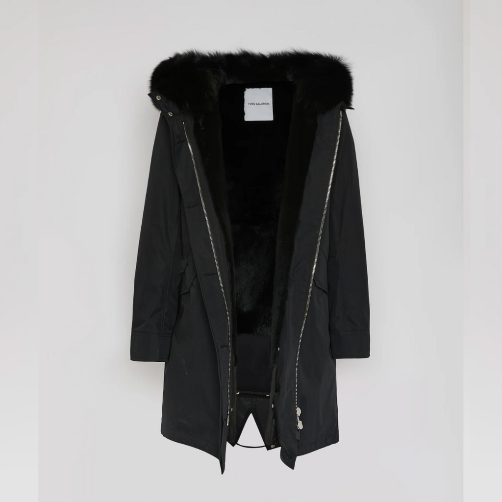 Yves Salomon Parka - Noir