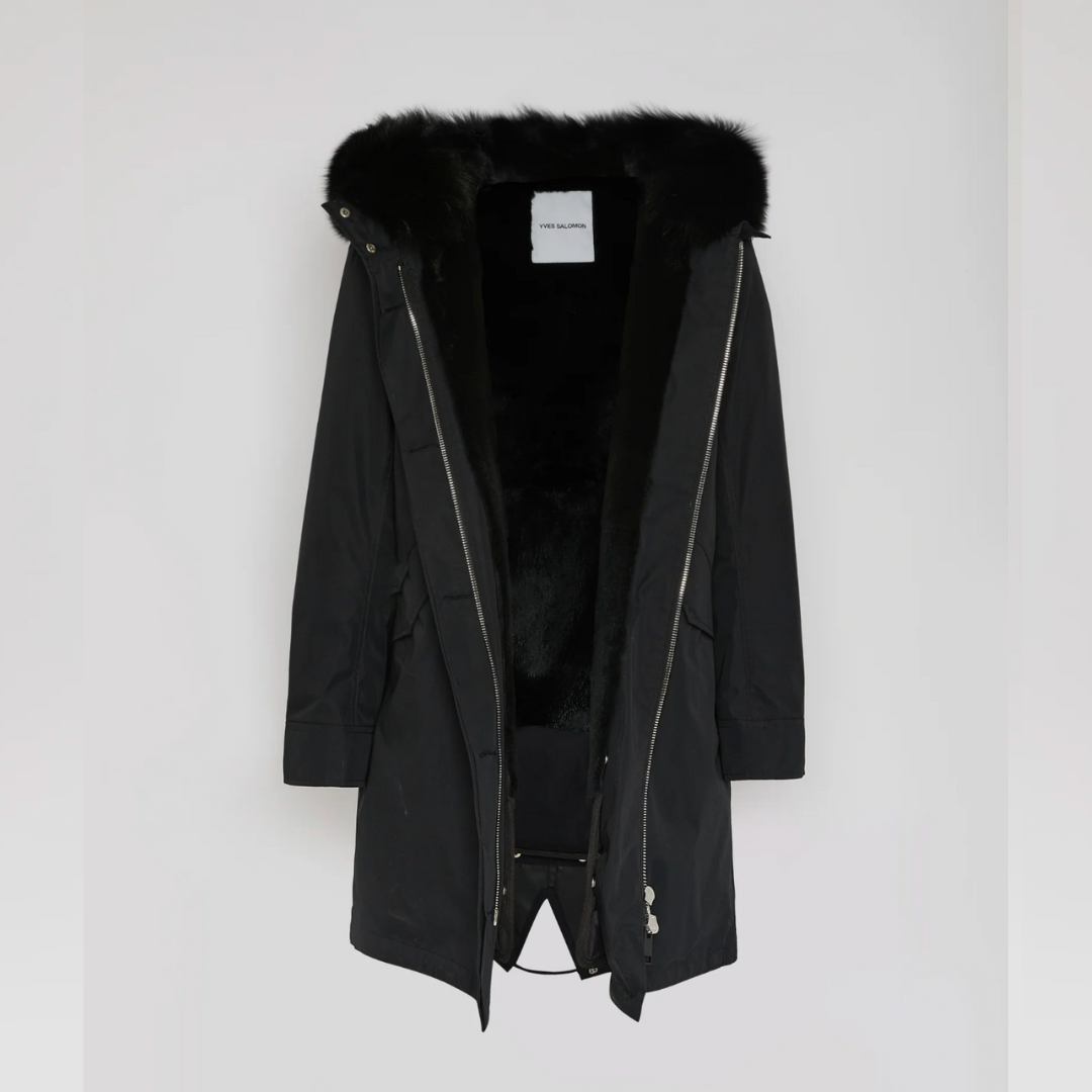 Yves Salomon Parka - Noir