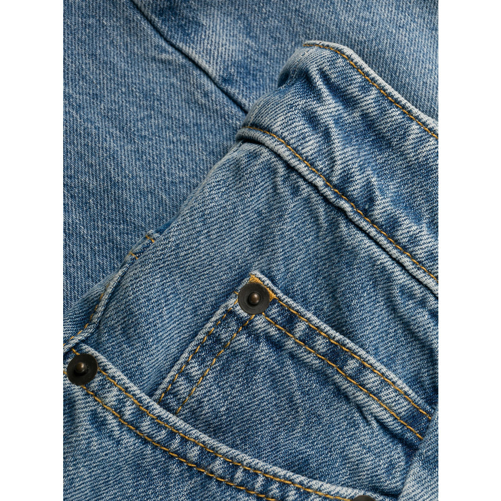 Wide Leg Stonewashed Denim Jeans