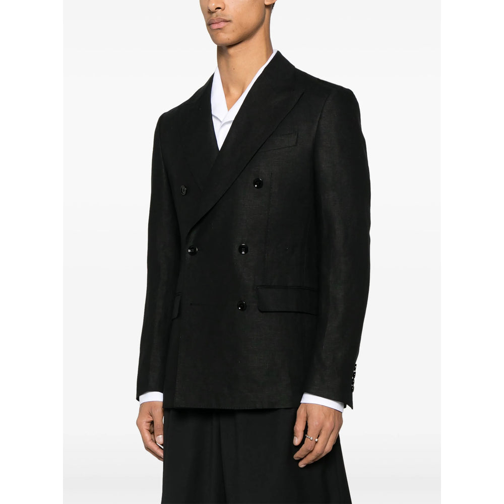 Double-breasted Linen Jacket