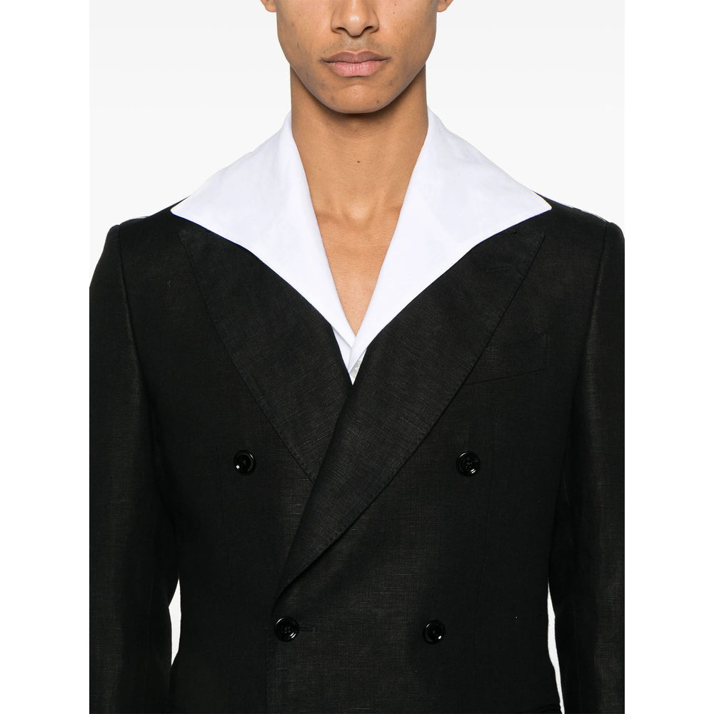 Double-breasted Linen Jacket