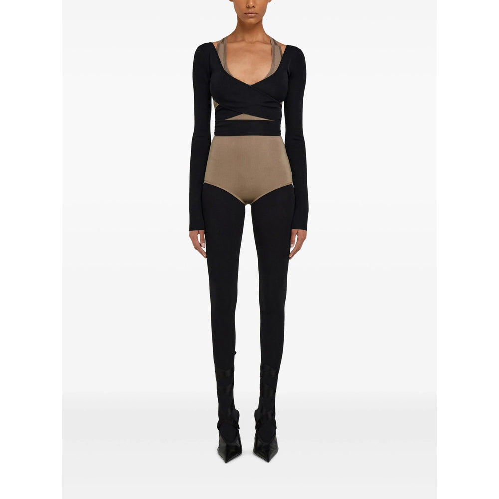 Beige Scoop Zip Top