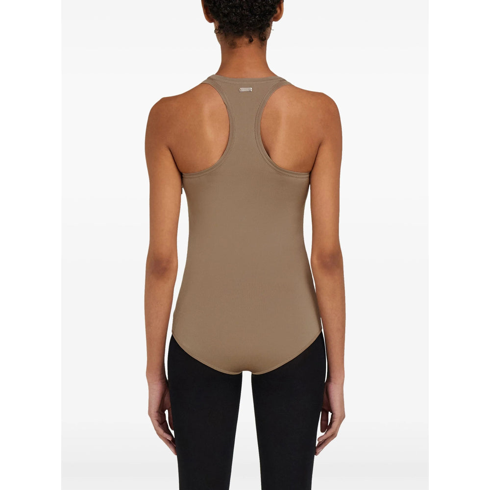 Beige Scoop Zip Top