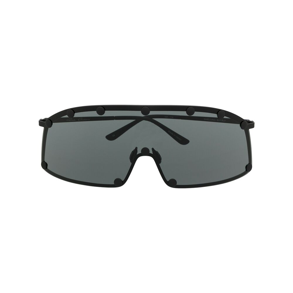 Oversized Metal Shield Glasses