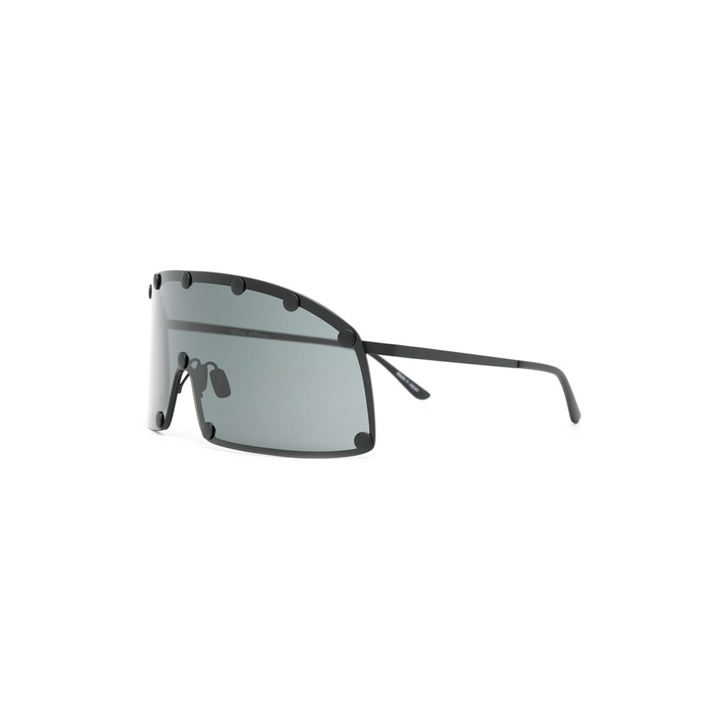 Oversized Metal Shield Glasses