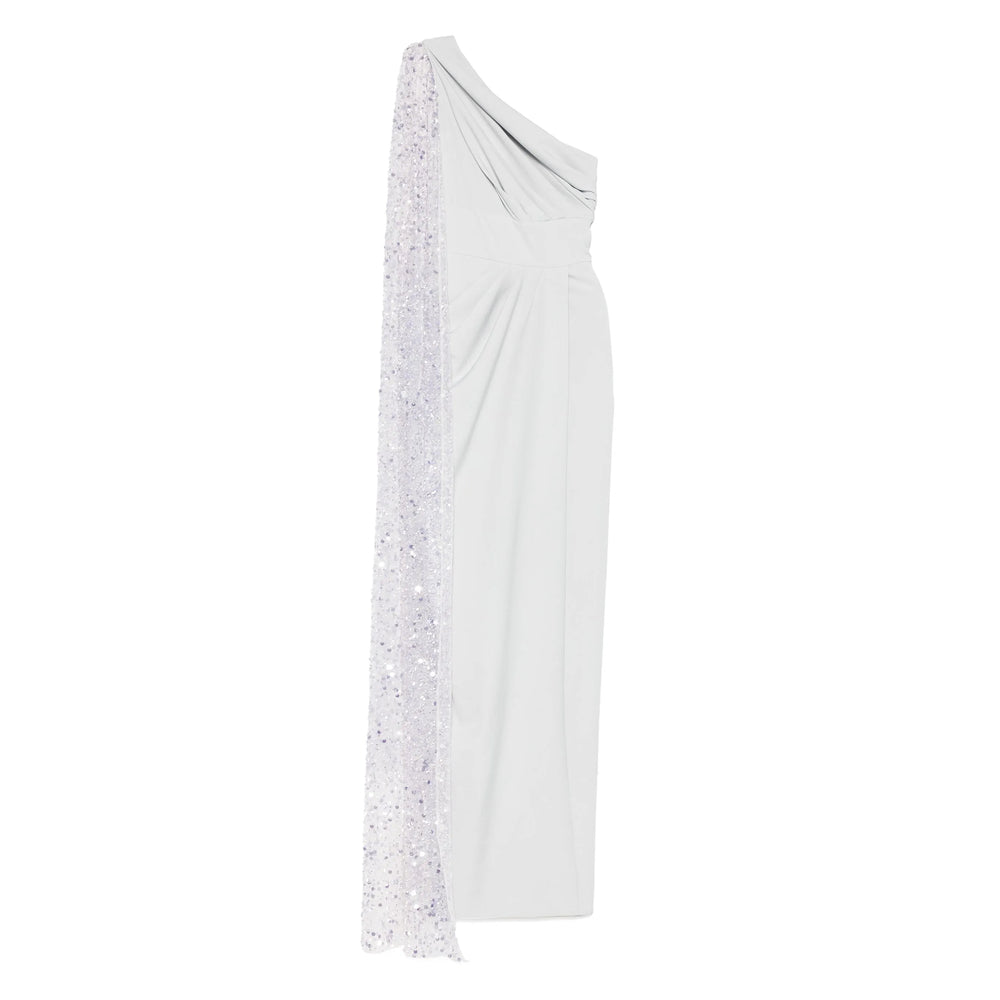 Grey Heather One-shoulder Gown
