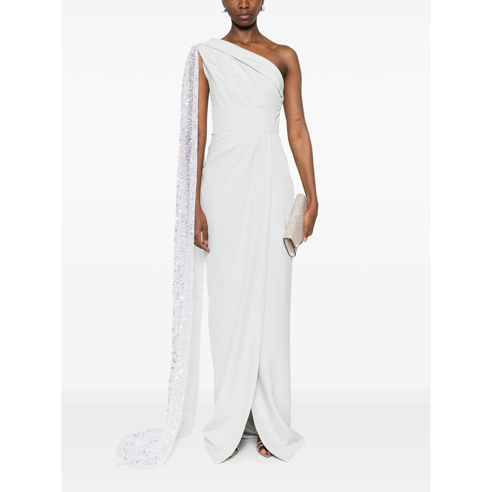 Grey Heather One-shoulder Gown