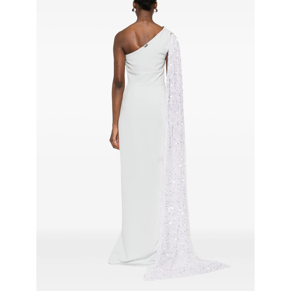 Grey Heather One-shoulder Gown