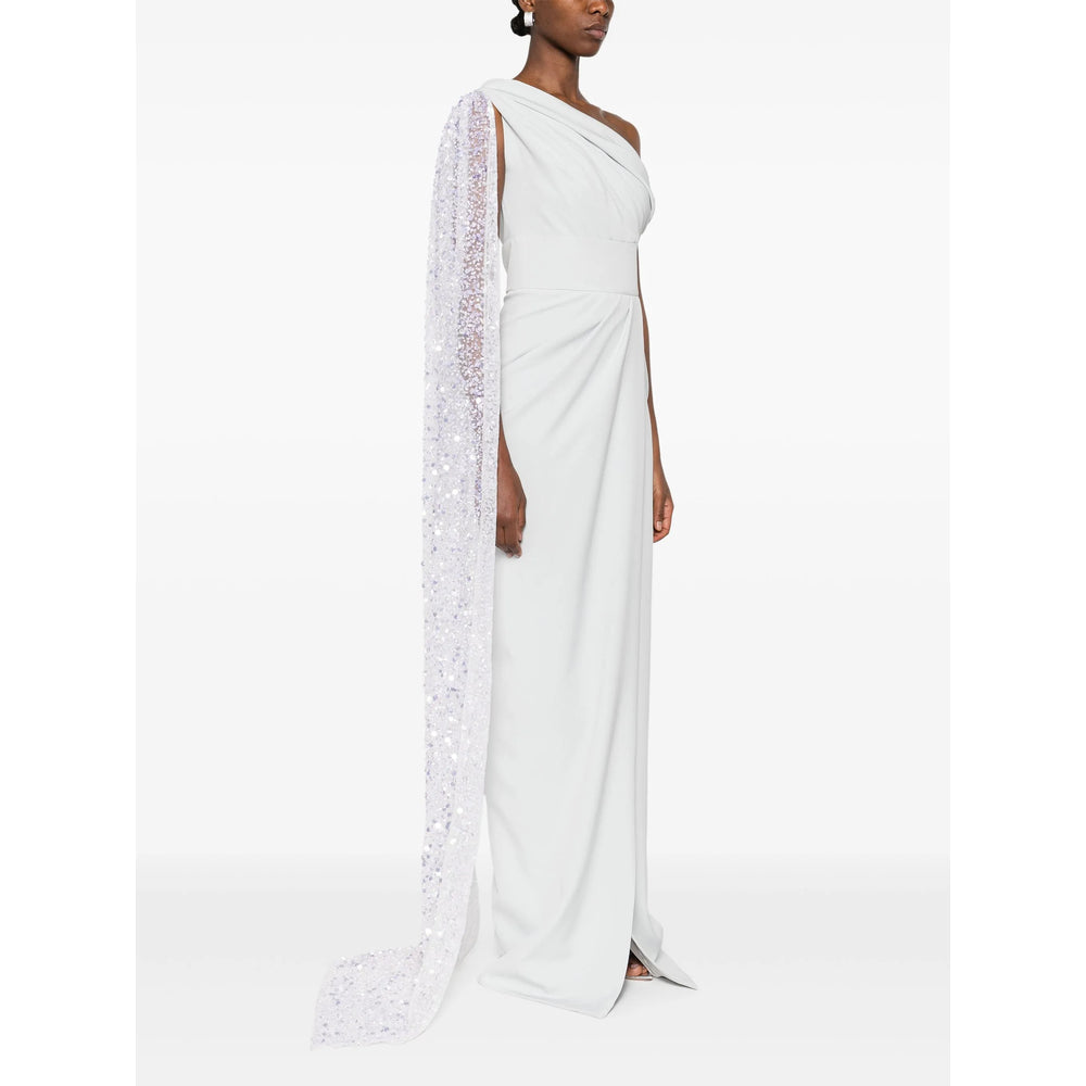 Grey Heather One-shoulder Gown