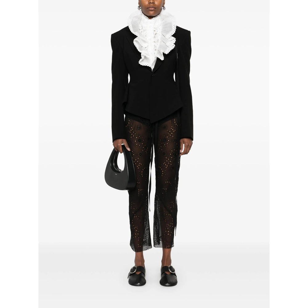 Silk Slender Drawstring Trousers