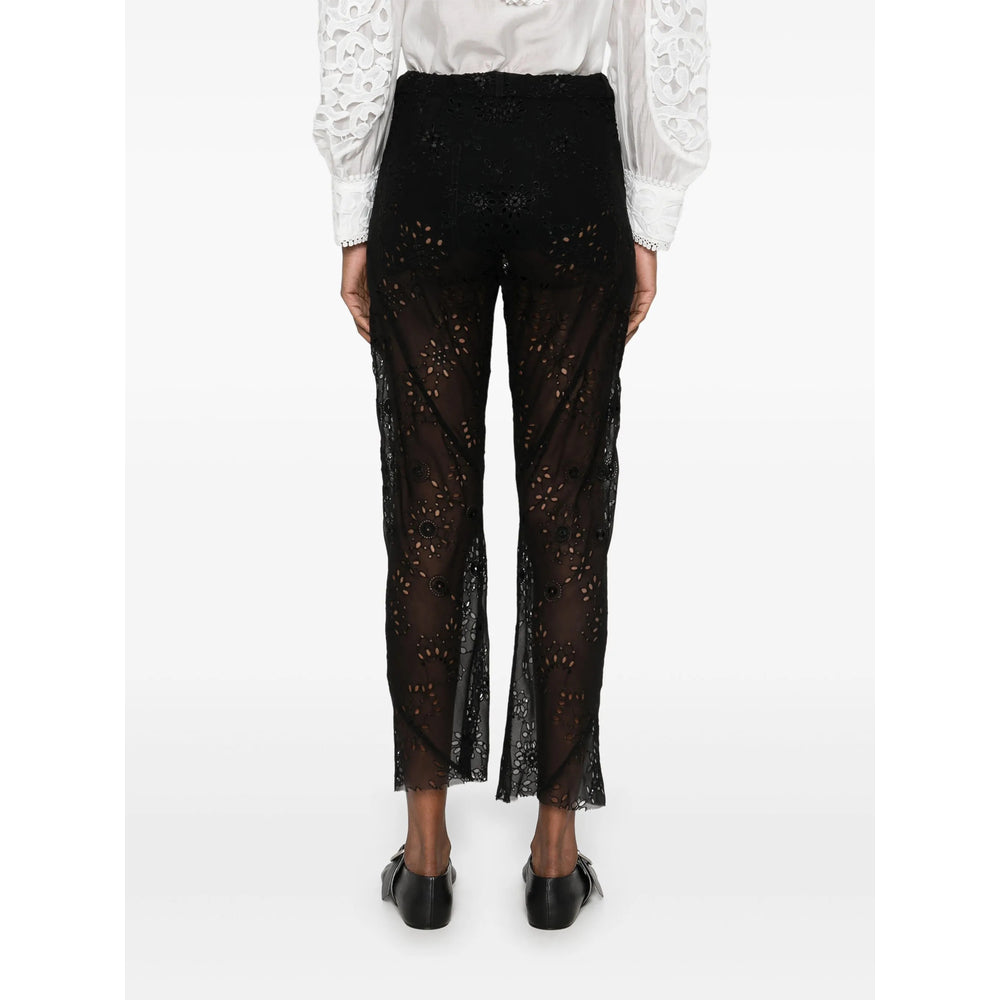 Silk Slender Drawstring Trousers