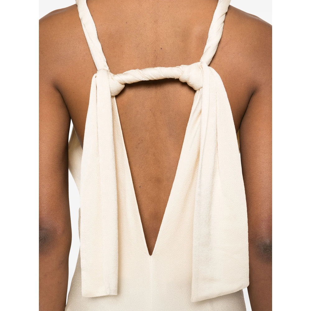 Warm Camel V-neck Sleevelet