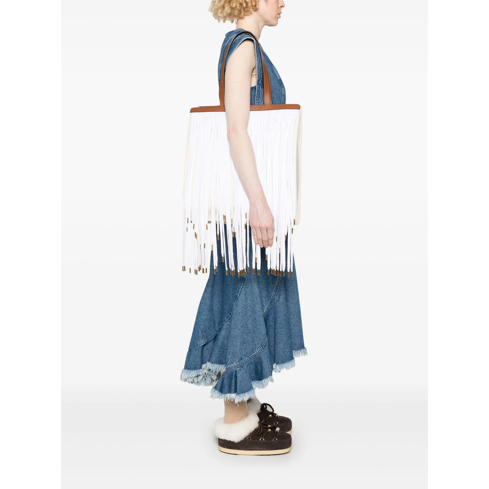 Light Beige Calf Leather Classic Tote