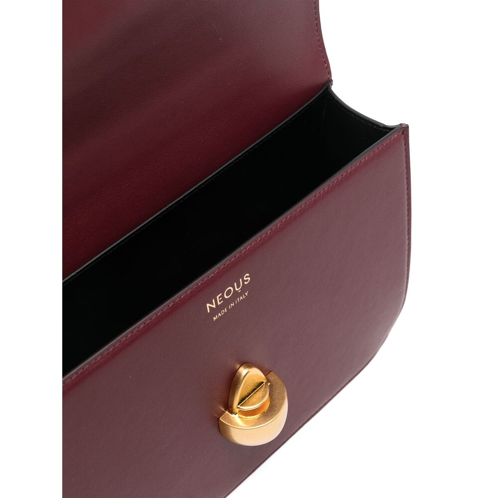 Burgundy Calf Leather Shoulder Tote