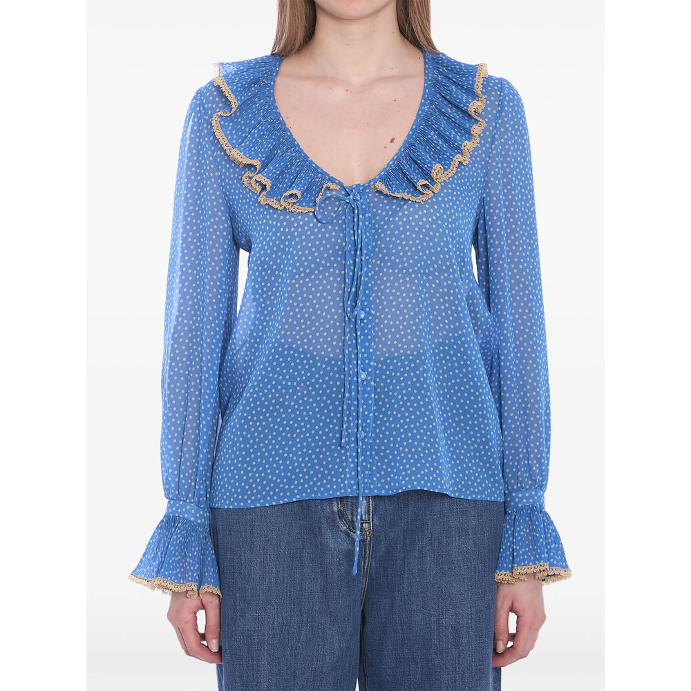 Semi Sheer Silk Blouse