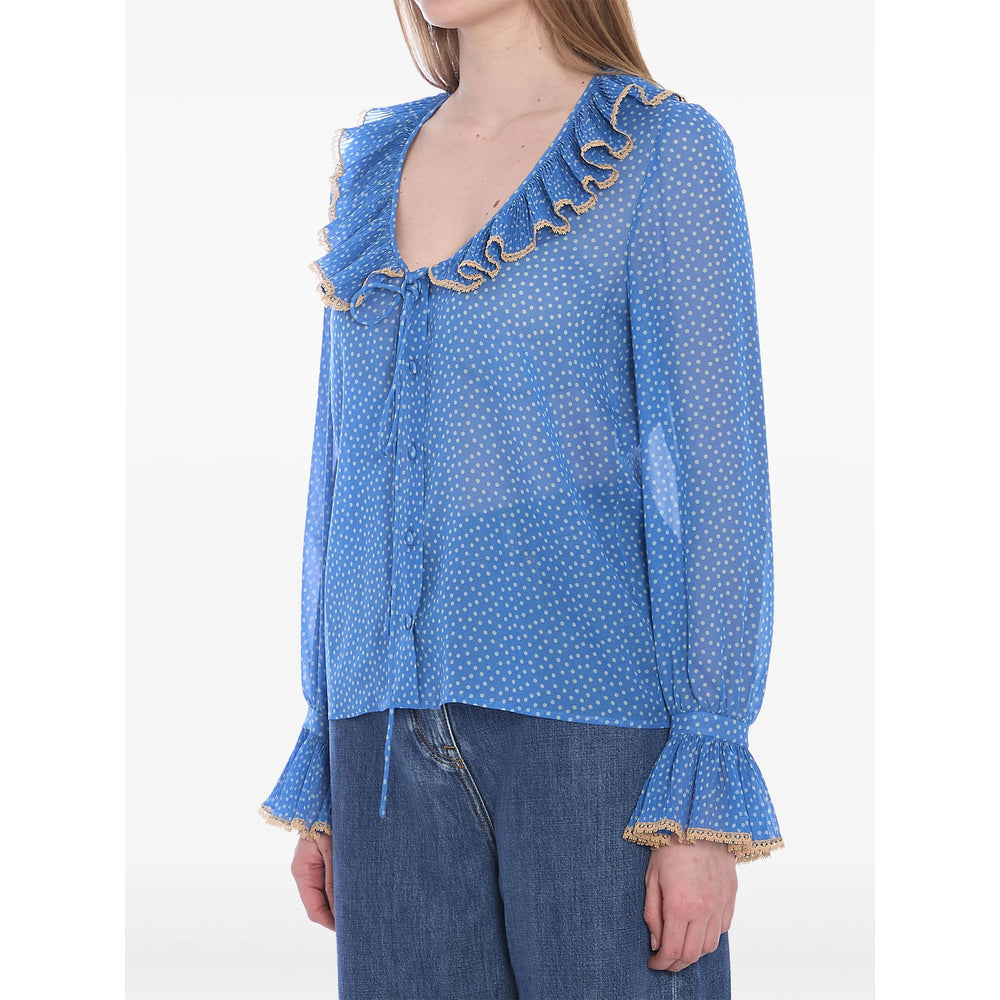 Semi Sheer Silk Blouse