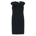 Navy Blue Structured Shoulder Bag