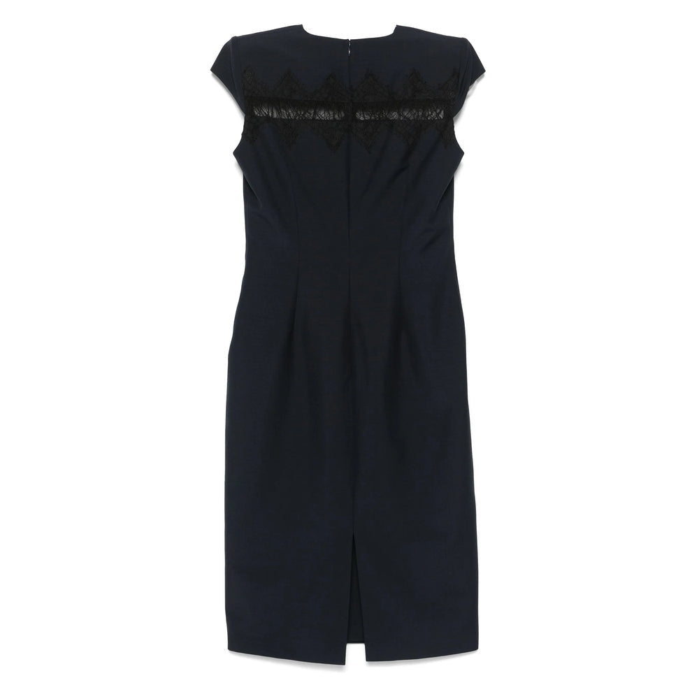 Navy Blue Structured Shoulder Bag