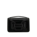 Black Goat Skin Foldover Tote
