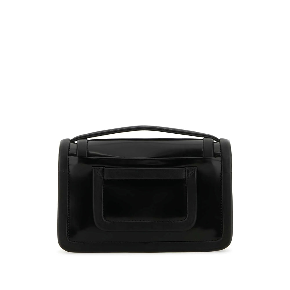 Black Goat Skin Foldover Tote