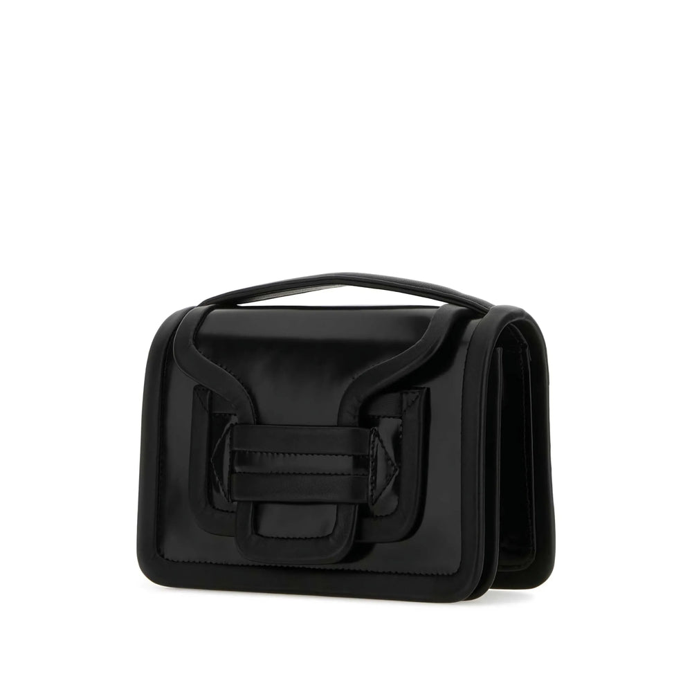 Black Goat Skin Foldover Tote