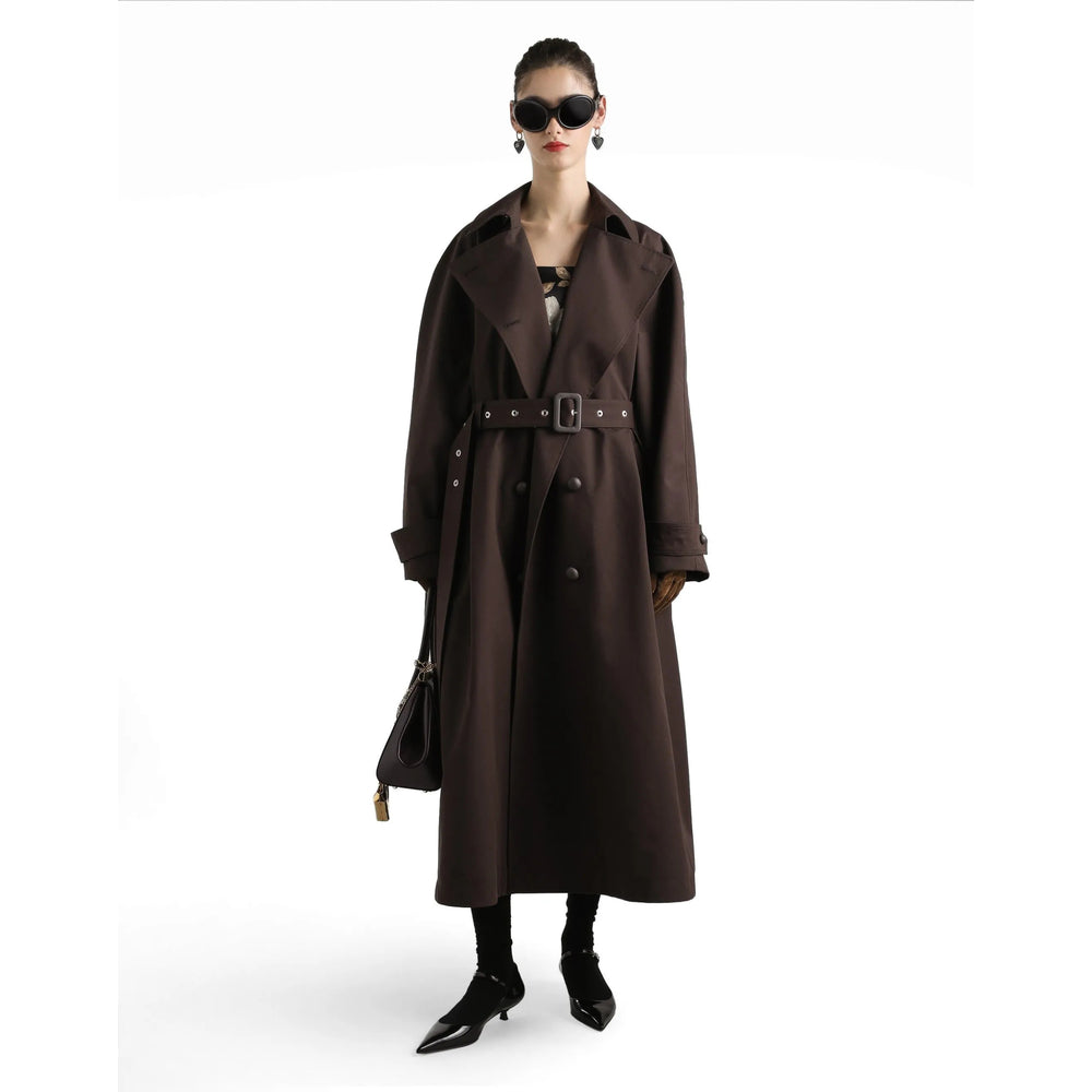 Brown Double-breasted Coat