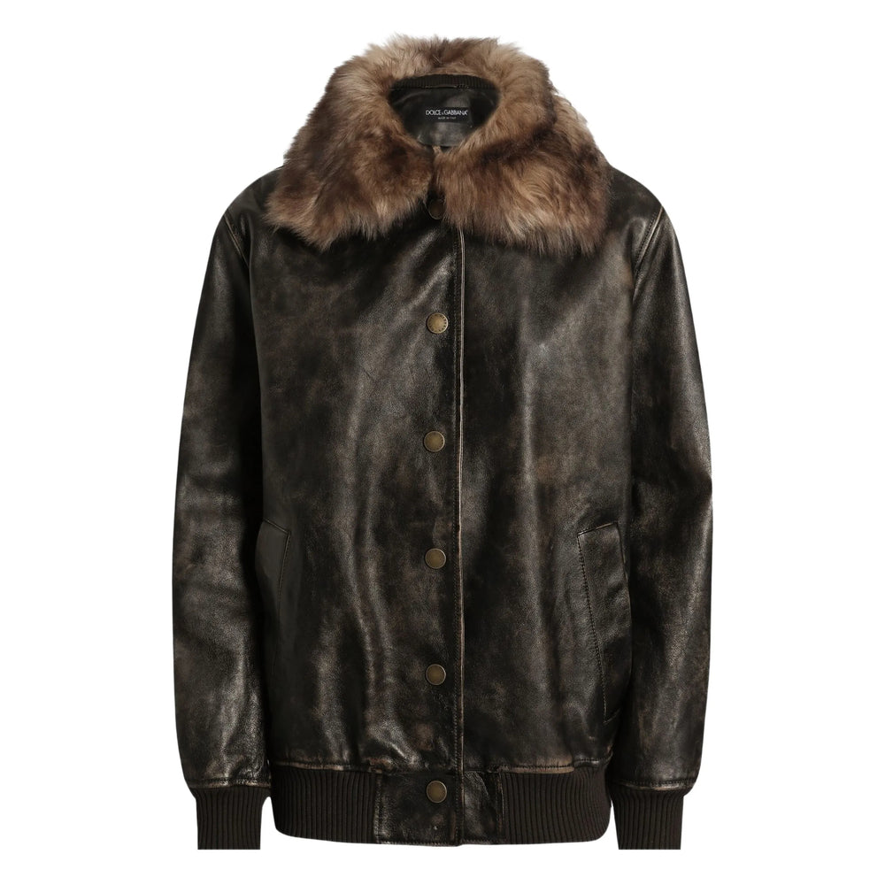 Brown Calfskin Work Jacket