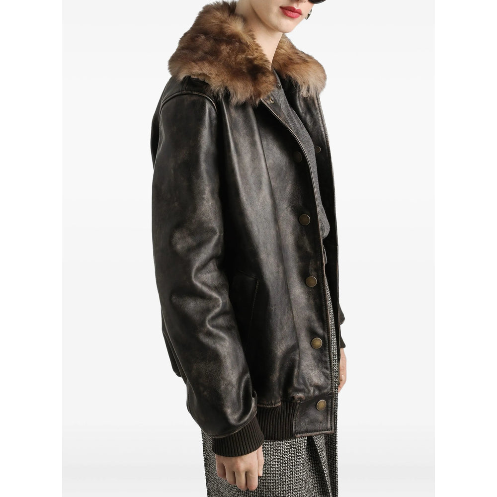 Brown Calfskin Work Jacket