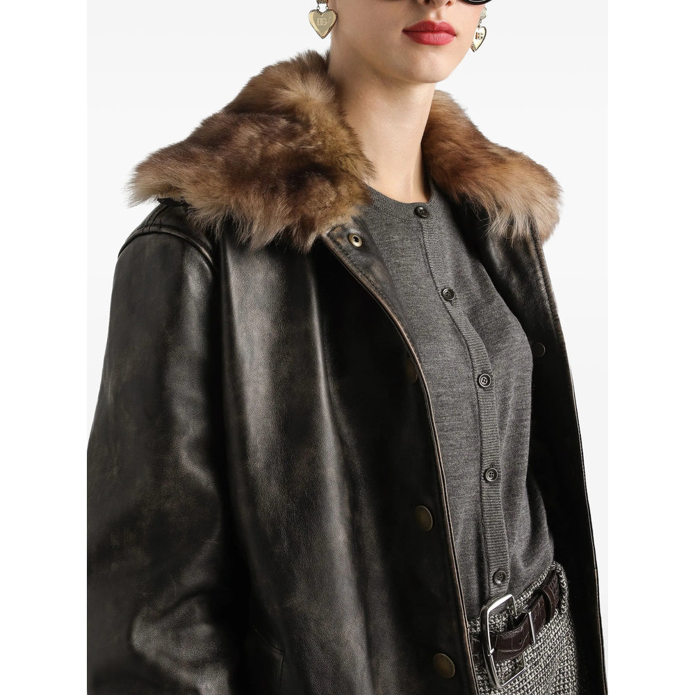 Brown Calfskin Work Jacket