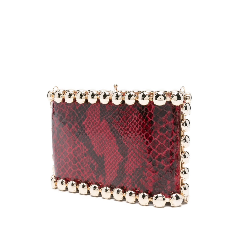 Red Snakeskin Satchel
