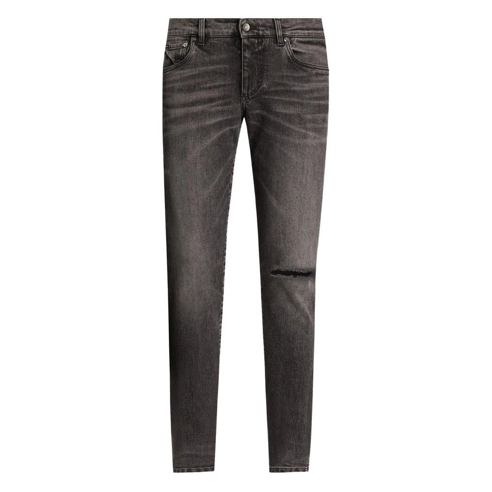 Distressed Grey Rugged Jeans