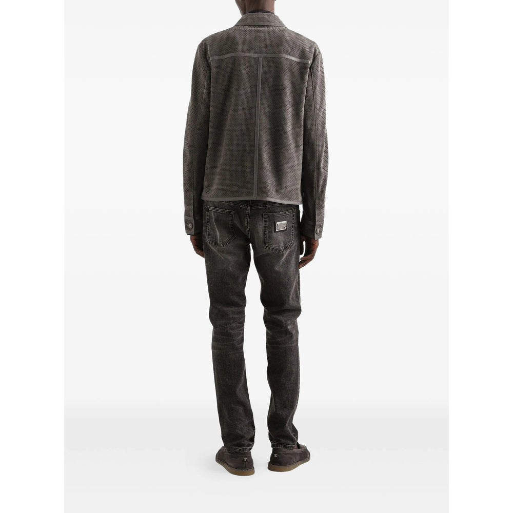 Distressed Grey Rugged Jeans