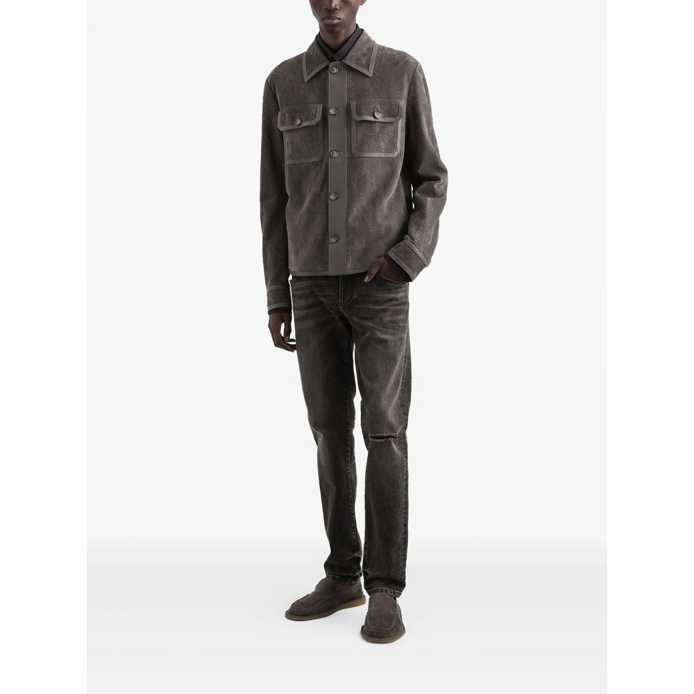 Distressed Grey Rugged Jeans
