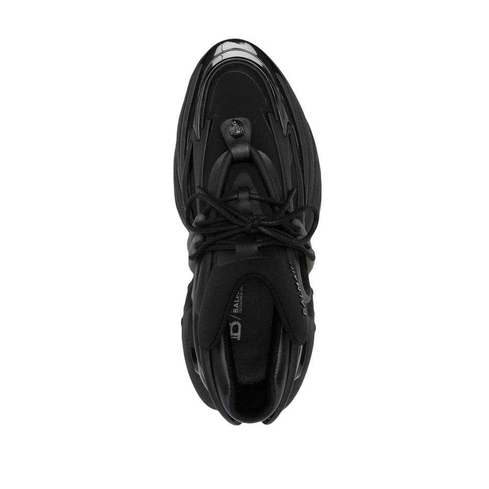 Black Calf Leather Logo Boot