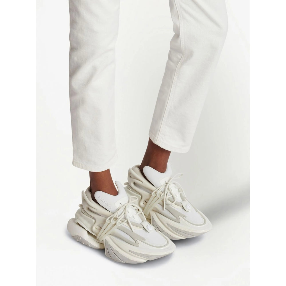 Debossed Leather Panel Sneaker