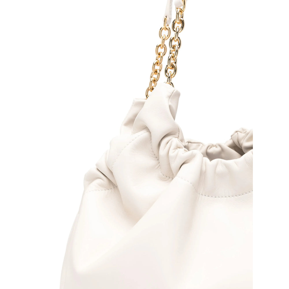 Off-white Leather Logo Tote Bag